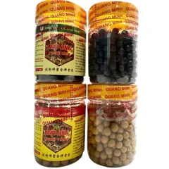 Viên Mật Ong Nghệ Vàng Quang Minh (Chai 120g) Hỗ trợ giảm viêm loét dạ dày tá tràng, đau bụng, khó tiêu.