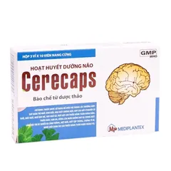 Viên uống dưỡng não Cerecaps (Hộp 30 viên) Hỗ trợ hoạt huyết, giúp giảm đau đầu, hoa mắt, chóng mặt, mất ngủ.