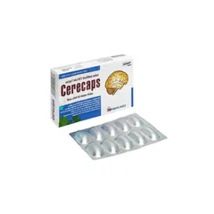 Viên uống dưỡng não Cerecaps (Hộp 30 viên) Hỗ trợ hoạt huyết, giúp giảm đau đầu, hoa mắt, chóng mặt, mất ngủ.