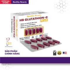 Viên uống HB GLUTATHION - C PLUS (Hộp 30 viên) Hỗ trợ hạn chế lão hóa da, giúp da sáng đẹp, hỗ trợ giải độc gan.