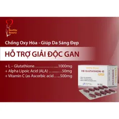 Viên uống HB GLUTATHION - C PLUS (Hộp 30 viên) Hỗ trợ hạn chế lão hóa da, giúp da sáng đẹp, hỗ trợ giải độc gan.