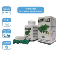 Viên uống CHOLESSEN (Chai 30 viên) Hỗ trợ cải thiện tình trạng mỡ trong máu và gan nhiễm mỡ, Hỗ trợ tăng cường chức năng gan