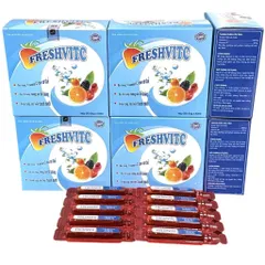 Siro FRESHVITC (Hộp 20 ống) Bổ sung vitamin C giúp tăng cường sức đề kháng, tăng sức bền thành mạch