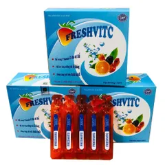 Siro FRESHVITC (Hộp 20 ống) Bổ sung vitamin C giúp tăng cường sức đề kháng, tăng sức bền thành mạch