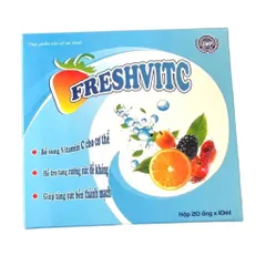 Siro FRESHVITC (Hộp 20 ống) Bổ sung vitamin C giúp tăng cường sức đề kháng, tăng sức bền thành mạch