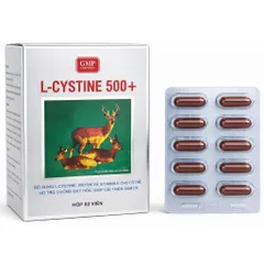 Viên uống L-CYSTINE 500+ (Hộp 60 viên) Bổ sung dưỡng chất cho móng, tóc và giúp hạn chế lão hóa da.