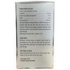 Viên uống L-CYSTINE 500+ (Hộp 60 viên) Bổ sung dưỡng chất cho móng, tóc và giúp hạn chế lão hóa da.