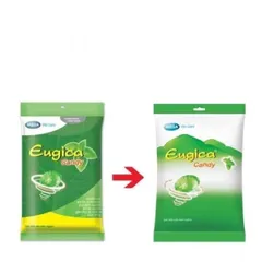 Kẹo ngậm ho thảo dược Eugica Candy (Bịch 300 viên) Thương hiệu từ Thái Lan giúp giảm ho, đau rát họng, khàn tiếng.