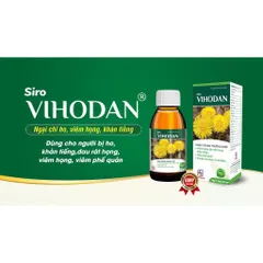 Siro VIHODAN (Chai 125ml) Hỗ trợ bổ phế, long đờm và giảm nhanh các triệu chứng ho, đau rát họng, khản tiếng.