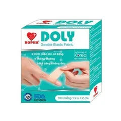 Băng keo cá nhân y tế trong suốt DOLY (Hộp 100 miếng) Dính chắc, Thông thoáng, Mở băng không đau.