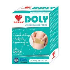 Băng keo cá nhân y tế trong suốt DOLY (Hộp 100 miếng) Dính chắc, Thông thoáng, Mở băng không đau.
