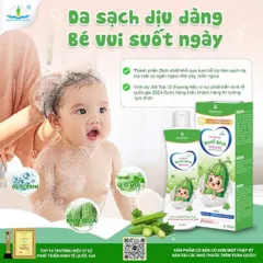 Gel Tắm Gội Khổ Qua Fresh Baby Tâm Dược (Chai 120ml) Lam sạch dịu nhẹ, ngăn ngừa rôm sảy, giúp làn da bé luôn sạch mát