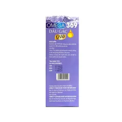 Viên uống Omega 369 Dầu Gấc Q10 Nature (Hộp 100 viên) Hỗ trợ giảm oxy hoá, giảm nguy cơ xơ vữa động mạch và tăng cường thị lực