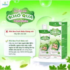 Gel Tắm Gội Khổ Qua Fresh Baby Tâm Dược (Chai 120ml) Lam sạch dịu nhẹ, ngăn ngừa rôm sảy, giúp làn da bé luôn sạch mát