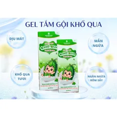 Gel Tắm Gội Khổ Qua Fresh Baby Tâm Dược (Chai 120ml) Lam sạch dịu nhẹ, ngăn ngừa rôm sảy, giúp làn da bé luôn sạch mát