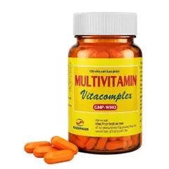 Viên uống Multivitamin Vitacomplex Hadiphar (Chai 100 viên) Hỗ trợ bổ sung các vitamin nhóm B cho cơ thể, giảm mệt mỏi