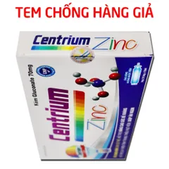 Siro bổ sung kẽm Centrium Zinc Kẽm Gluconate 70mg (Hộp 20 ống) Hỗ trợ tăng sức đề kháng, kích thích tiêu hoá giúp bé ăn ngon