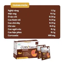 Cốm dạ dày Curmin Bình Vị (hộp 30 gói) Hỗ trợ giảm nhanh tình trạng đau rát thượng vị, ợ hơi, ợ chua, đầy bụng, khó tiêu