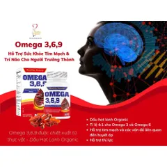 Viên uống HB Healthy Beauty OMEGA 3,6,9 (Hộp 100 viên) Giúp ngăn ngừa nguy cơ xơ vữa động mạch, giúp giảm cholesterol trong máu.