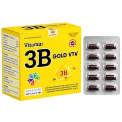 Viên uống Vitamin 3B GOLD VTV (Hộp 100 viên) Bổ sung vitamin nhóm B hỗ trợ giảm mệt mỏi, căng thẳng, suy nhược thần kinh