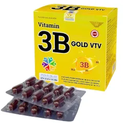 Viên uống Vitamin 3B GOLD VTV (Hộp 100 viên) Bổ sung vitamin nhóm B hỗ trợ giảm mệt mỏi, căng thẳng, suy nhược thần kinh