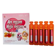 Siro Ăn Ngon Ngủ Ngon AC (Hộp 20 ống) Hỗ trợ tăng cường tiêu hóa, giúp ăn ngon, ngủ ngon và tăng cường đề kháng.