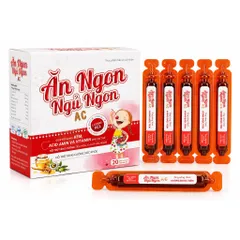 Siro Ăn Ngon Ngủ Ngon AC (Hộp 20 ống) Hỗ trợ tăng cường tiêu hóa, giúp ăn ngon, ngủ ngon và tăng cường đề kháng.