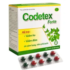 Viên uống Codetex Forte (Hộp 100 viên) Hỗ trợ giảm ho và giảm đờm, giảm đau rát họng, khàn tiếng do viêm họng