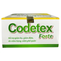 Viên uống Codetex Forte (Hộp 100 viên) Hỗ trợ giảm ho và giảm đờm, giảm đau rát họng, khàn tiếng do viêm họng