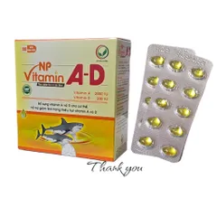 Viên uống NP Vitamin A-D Nature Pharma (Hộp 100 viên) Hỗ trợ cải thiện thị lực, giảm khô mắt, mỏi mắt, giúp chắc xương
