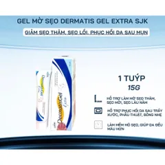 Kem mờ sẹo DermatisGel Extra (Tuýp 15g) Giúp dưỡng ẩm, làm mềm da, cải thiện độ đàn hồi và làm mờ các vết thâm, nám, sẹo