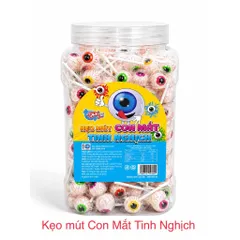 Hũ Kẹo Mút Bảy Sắc Cầu Vồng Mini (Hủ 200 cây) Vị ngọt dịu thơm hương trái cây