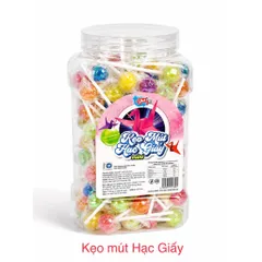 Hũ Kẹo Mút Bảy Sắc Cầu Vồng Mini (Hủ 200 cây) Vị ngọt dịu thơm hương trái cây