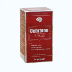 Viên uống Cebraton Premium Traphaco (Hộp 30 viên) Hỗ trợ tăng cường tuần hoàn máu não, giúp giảm đau đầu, chóng mặt, hoa mắt, suy giảm trí nhớ, mất ngủ