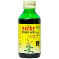 Siro ho thảo dược Zecuf Herbal Syrup (Chai 100ml) Hỗ trợ giảm các chứng ho, viêm họng và làm dịu mát cổ họng.