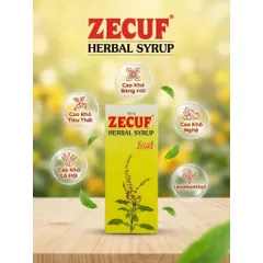 Siro ho thảo dược Zecuf Herbal Syrup (Chai 100ml) Hỗ trợ giảm các chứng ho, viêm họng và làm dịu mát cổ họng.