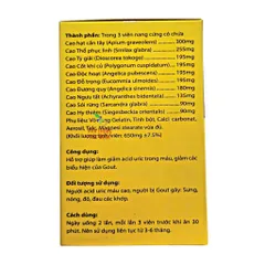 Viên uống Go Gut (Chai 60 viên) Giúp hỗ trợ giảm acid uric trong máu và giảm các biểu hiện của Gut.