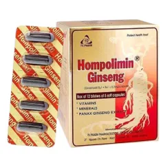 Viên uống Hompolimin Ginseng TV.Pharm (Hộp 60 viên) Bổ sung dưỡng chất, bồi bổ sức khoẻ và giảm mệt mỏi, căng thẳng