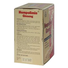 Viên uống Hompolimin Ginseng TV.Pharm (Hộp 60 viên) Bổ sung dưỡng chất, bồi bổ sức khoẻ và giảm mệt mỏi, căng thẳng