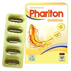 Viên uống Phariton Ginseng TV.PHARM (Hộp 60 viên) Hỗ trợ bồi bổ sức khoẻ, tăng sức đề kháng và giảm mệt mỏi, suy nhược