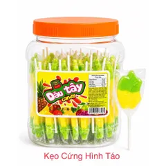 Kẹo mút Dâu Tây Candy (Hủ 50 cây) hình thỏ, hình ngôi sao, hình que kem Vị trái cây ngọt thơm