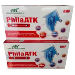 Dung dịch uống PhilaATK (Hộp 20 ống) Hỗ trợ bổ sung vi chất, giúp ăn ngon miệng, giảm biếng ăn và tăng đề kháng