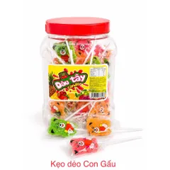 Kẹo dẻo Dâu Tây Candy (Hủ 50 que) Kẹo dẻo hình Bé Trai ngọt thơm hương vị trái cây