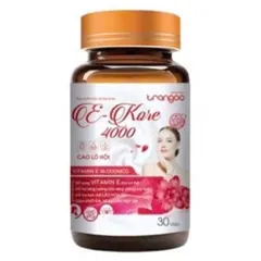Viên uống Vitamin E-Kore 4000 Vitamin E Đỏ (Hộp 100 viên) Hỗ trợ làm đẹp da, dưỡng ẩm, hạn chế lão hóa da, giảm nếp nhăn