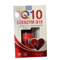 Viên uống COENZYM Q10 OMEGA 3 6 9 (Hộp 30 viên) Giúp tăng cường sức khỏe tim mạch.
