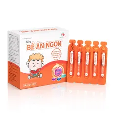 Siro Bé Ăn Ngon (Hộp 20 ống) Hỗ trợ tiêu hóa giúp trẻ hấp thu dưỡng chất và kích thích bé ăn ngon miệng.