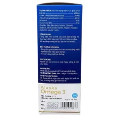 Viên uống Alaska Omega 3 Fish oil 500mg (Hộp 60 viên) Hỗ trợ tăng cường thị lực, giảm tình trạng khô mắt, mỏi mắt.