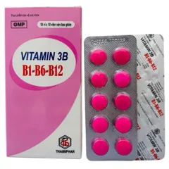 Viên uống Vitamin 3B B1-B6-B12 Thái Bình (Hộp 100 viên) Hỗ trợ bổ sung các vitamin nhóm B cần thiết cho cơ thể.