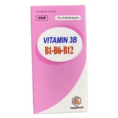 Viên uống Vitamin 3B B1-B6-B12 Thái Bình (Hộp 100 viên) Hỗ trợ bổ sung các vitamin nhóm B cần thiết cho cơ thể.