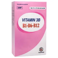Viên uống Vitamin 3B B1-B6-B12 Thái Bình (Hộp 100 viên) Hỗ trợ bổ sung các vitamin nhóm B cần thiết cho cơ thể.